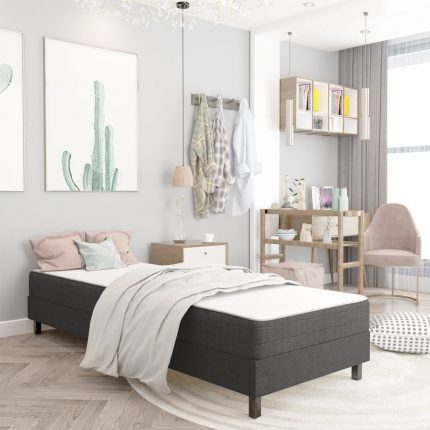 Πλαίσιο Κρεβατιού Boxspring Γκρι 80 x 200 εκ. Υφασμάτινο
