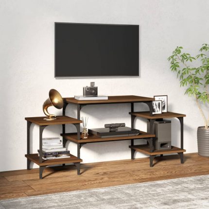 Έπιπλο Τηλεόρασης Καφέ Δρυς 117x35x52 εκ. Επεξεργασμένο Ξύλο