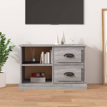 Έπιπλο Τηλεόρασης Γκρι Sonoma 73x35,5x47,5εκ. από Επεξεργ. Ξύλο