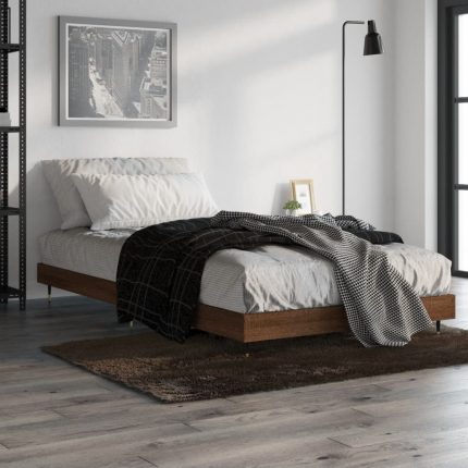 Πλαίσιο Κρεβατιού Καφέ Δρυς 90 x 190 εκ. Επεξεργασμένο Ξύλο