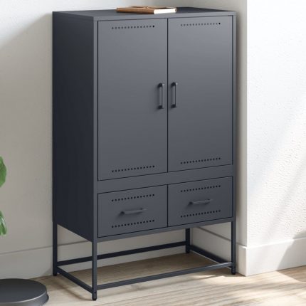 Ντουλάπι Ανθρακί 68x39x111,5 εκ. από Χάλυβα Ψυχρής Έλασης